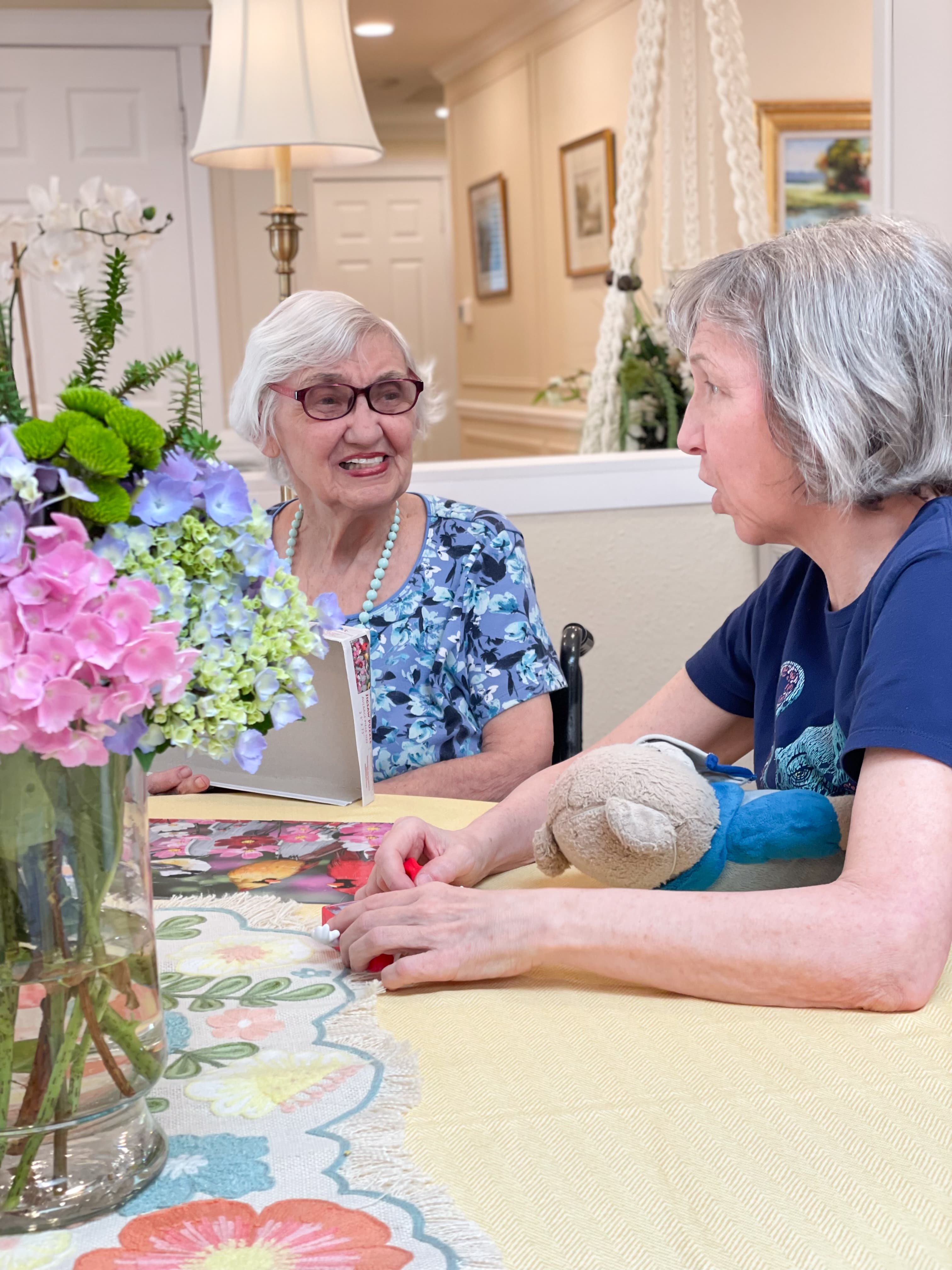 A moment of daily life at Brookwood House.
