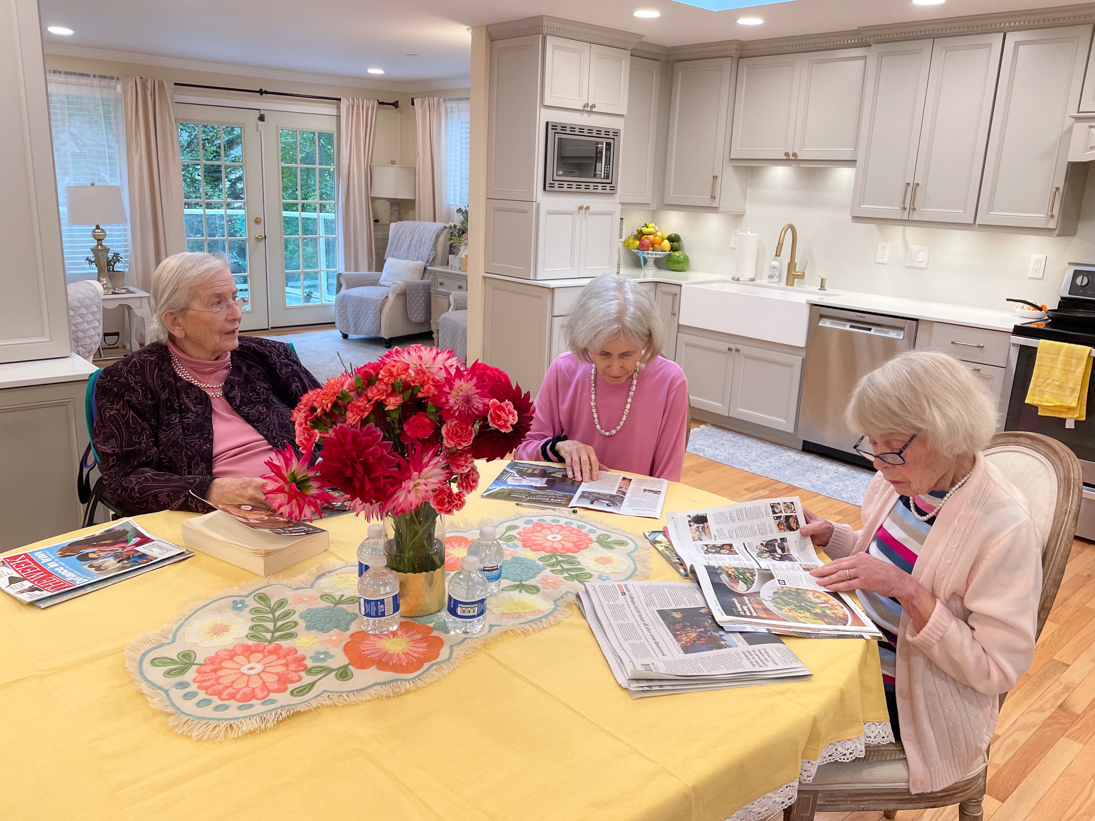 An activity in the shared spaces at Brookwood House.